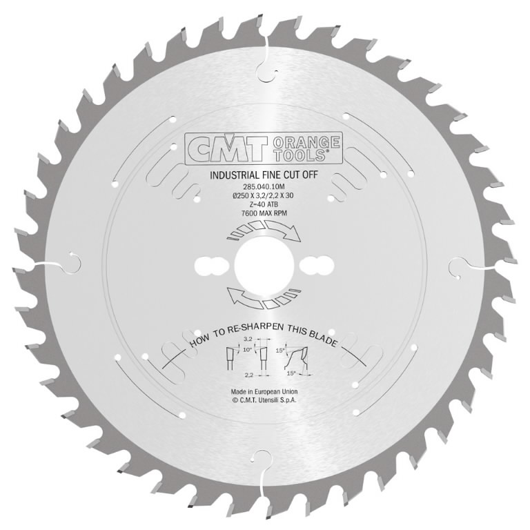 Diskas pjovimo 250x3.2x30 Z=48 10ATB 250x3,2/2,2x30 Z48 a=15° b=10° ATB