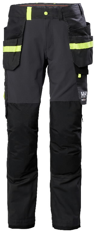 Kelnės su kabančiomis kišenėmis Oxford 4X Cons, tamprios, tamsiai pilka/juoda C52