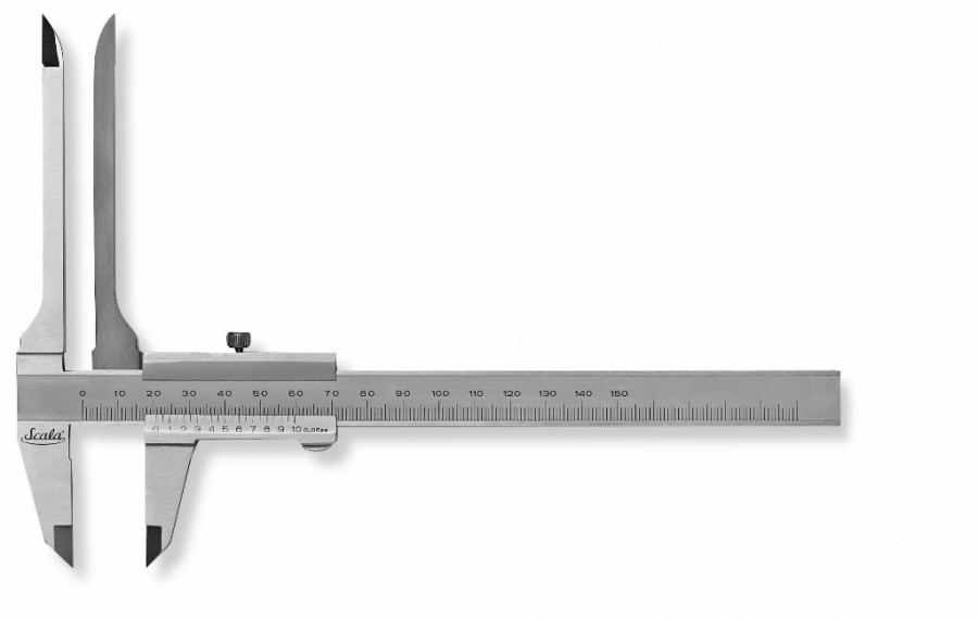 analog caliper withextra long points model 252 150/0,05/40mm 