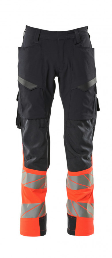 Trousers Accelerate Safe ultimate strech, hivis CL1 red/navy 76C56