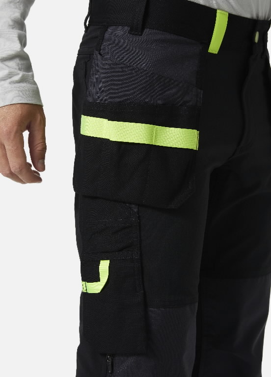 Kelnės su kabančiomis kišenėmis Oxford 4X Cons, tamprios, juoda/tamsiai pilka C58 3.