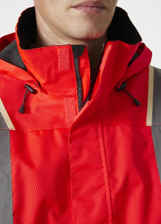 Shell jacket Uc-Me zip in, hi-viz CL3, red/black M 5.