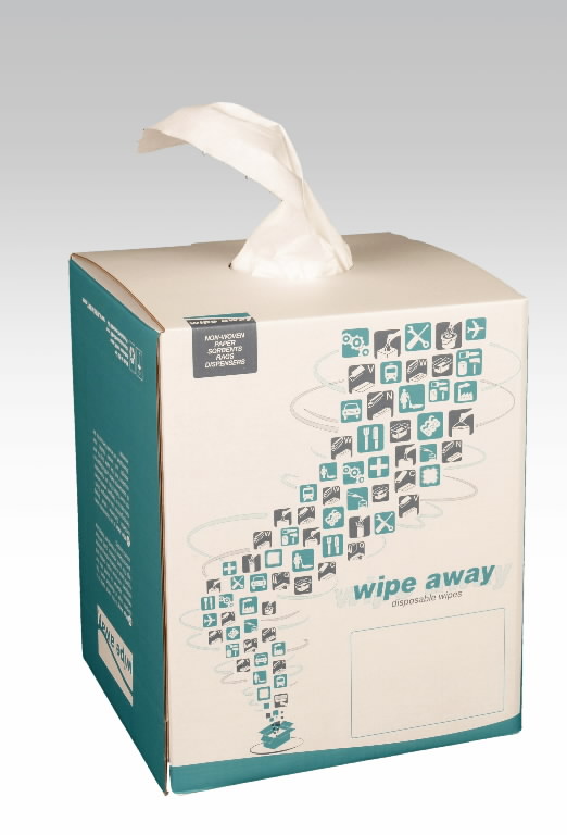Non woven wipes Softextra 390 pcs, 38x30 cm, white, Wipe Away 2.