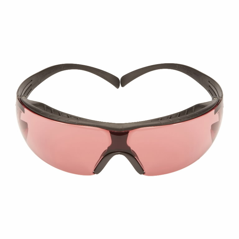 Protective eyewear, browgard, Scotchgard Anti-fog,vermillion SF422XSGAF-BLK, 3M