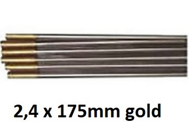Volframelektrood WL15 kuldne 2,4x175mm, Binzel 2.