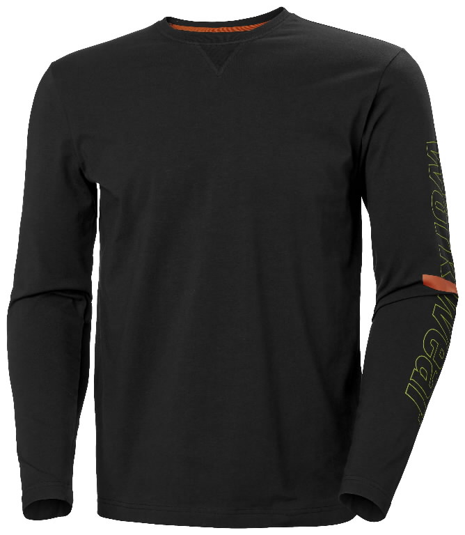 Marškinėliai Graphic ilgomis rankovėmis, juoda XS