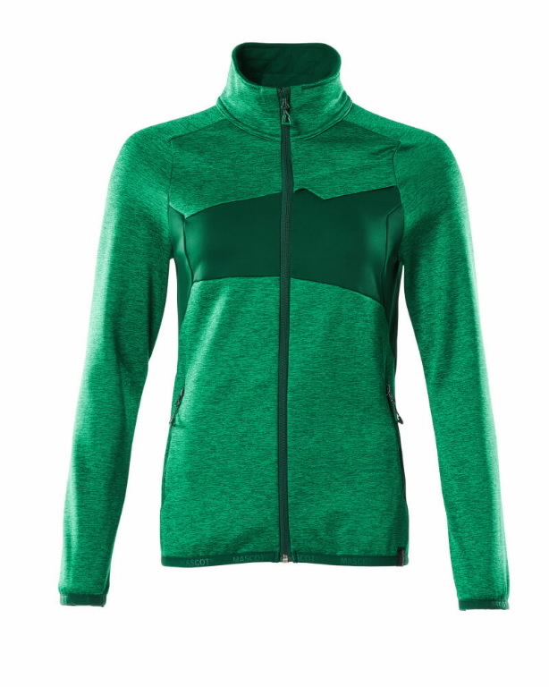 Fleece jumper with zipper Accelerate ladies, light green/gre L, Mascot