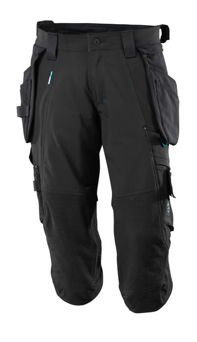 ¾ ilgio kelnės, su kišenėmis-dėklais Advanced, juoda C56