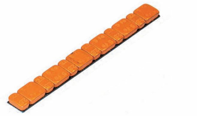 Steel adhesive weight motorcycle, orange 