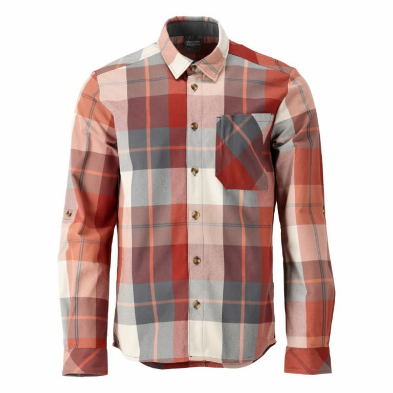 Flannel shirt 22904 Customized, red 2XL, Mascot