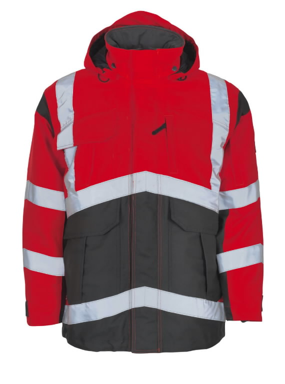 Afife Parka, high visibility, red/dark anthracite, XL, Mascot