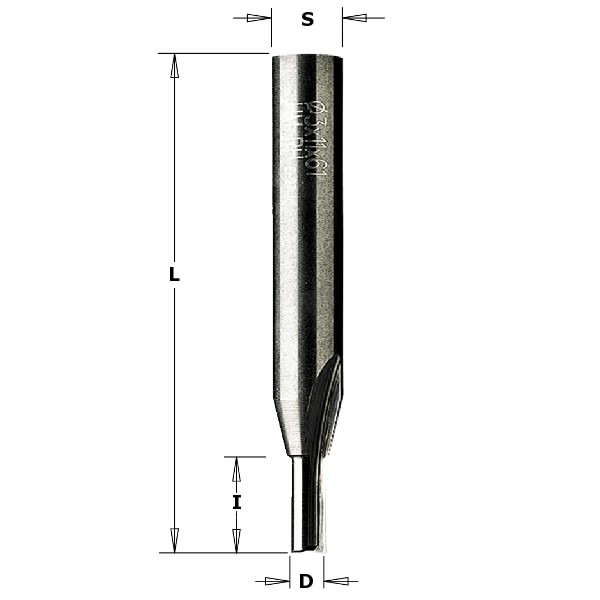 STRAIGHT BIT SOLID HW Z2 S=8X33 D=4X10X55 RH, CMT