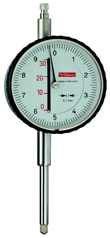 Indikatoriaus laikrodis 0-30x0,1mm ø 58mm, su linijine skale 