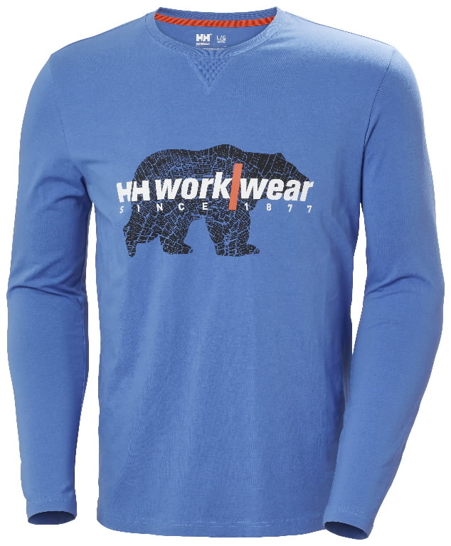 Marškinėliai Graphic ilgomis rankovėmis, blue 4XL