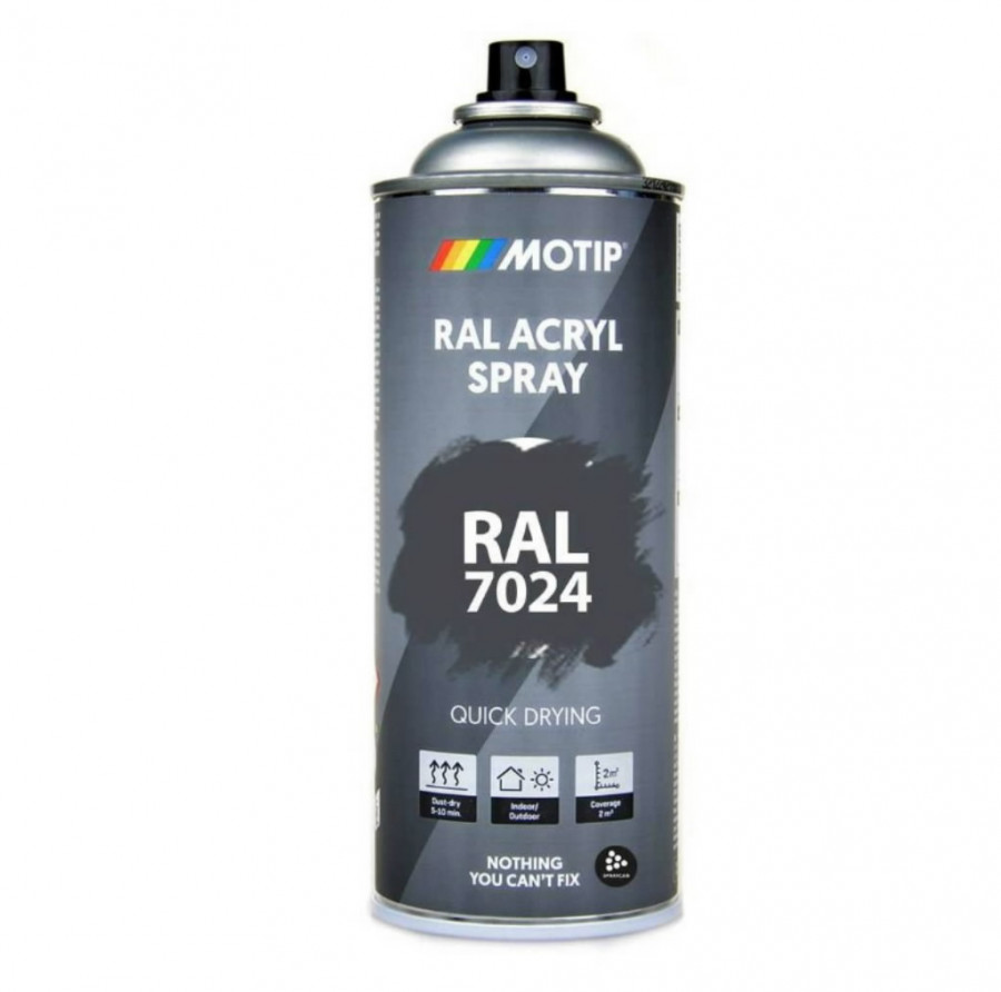 Purškiami dažai MOTIP Spray paint RAL 7024 400ml