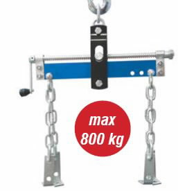 Motor lifting bar with chains and side-shift system, 800kg, Spin