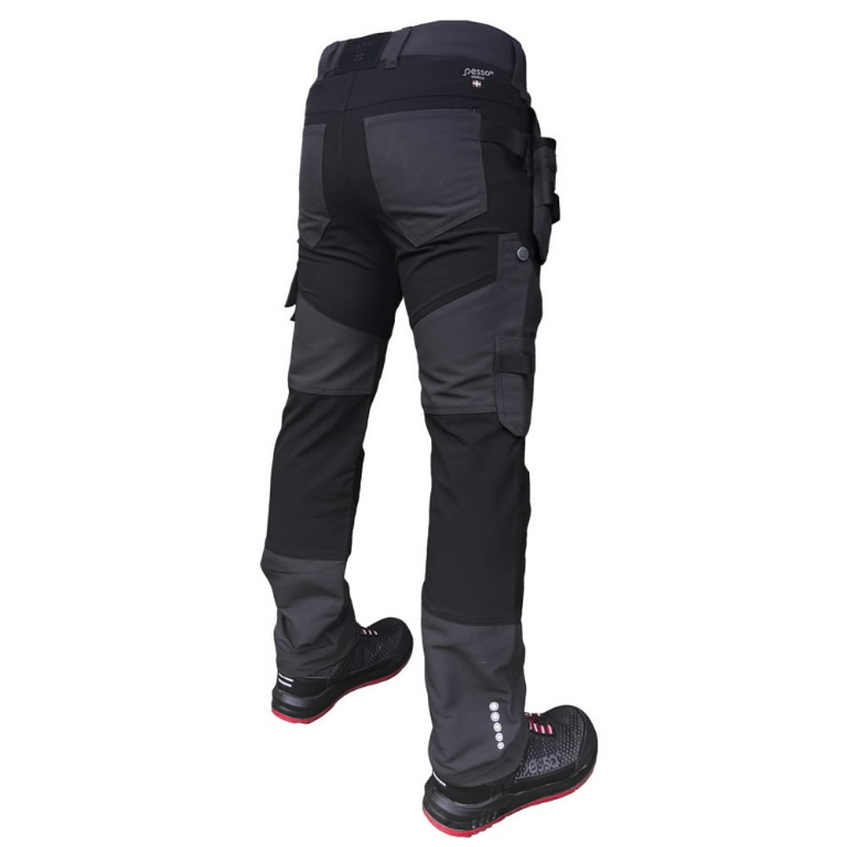 Kelnės  su kišenėmis dėklais Titan Flexpro, pilka C44, Pesso