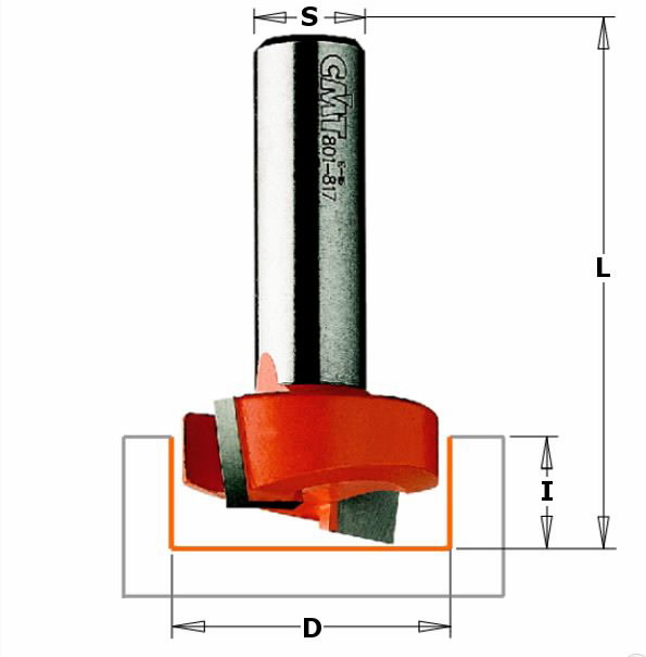 Mortising router bit, CMT