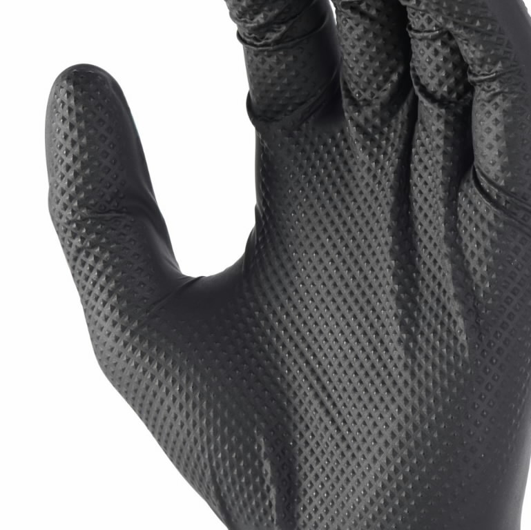 Disposable gloves, nitrile, black, 50 pcs/pack L/9, Milwaukee 