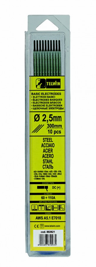 Welding electrode Basic (10pcs/pack) 2,5x300mm 1