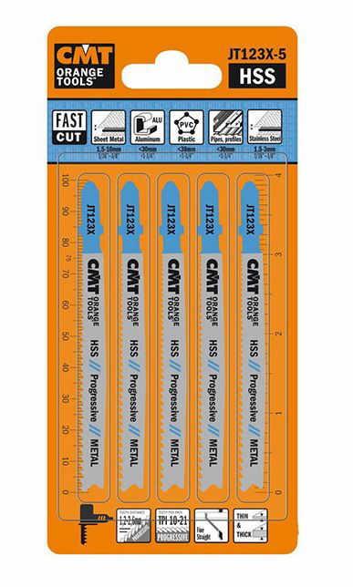Tikksaetera metallile, 5tk pakis 75x1,2-2,6/10-21TPI, CMT