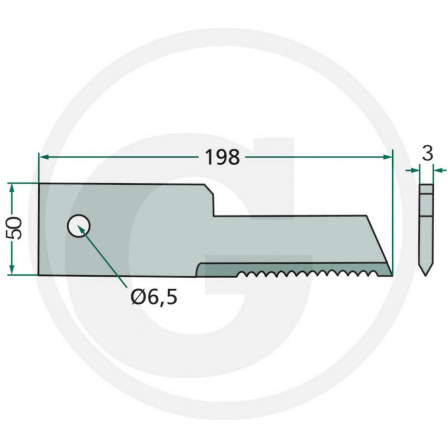 Rasspe Counter blade, Granit - Lawn cutting blades
