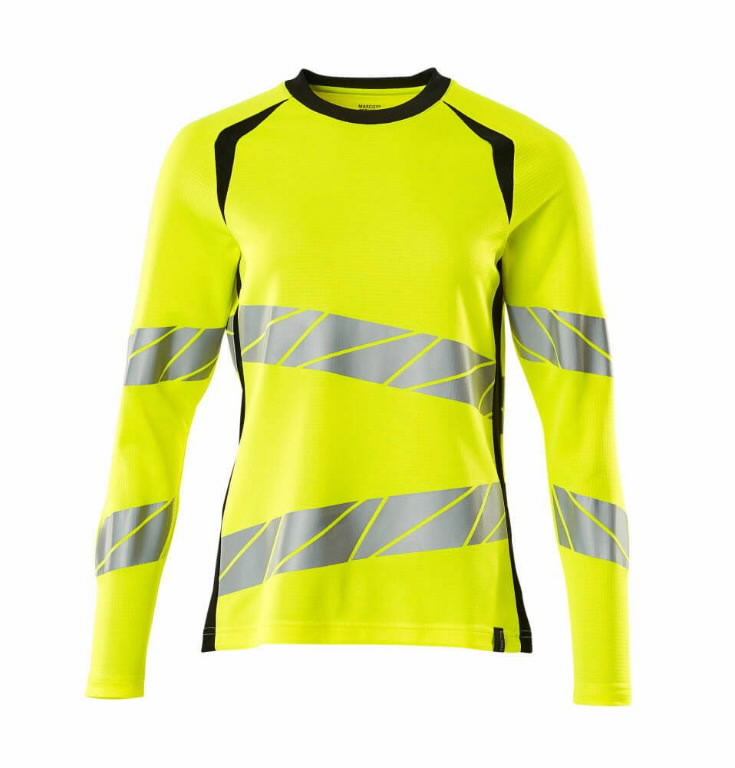 T-shirt Accelerate Safe women, long sleev, hi-vis CL2, yellow/black S