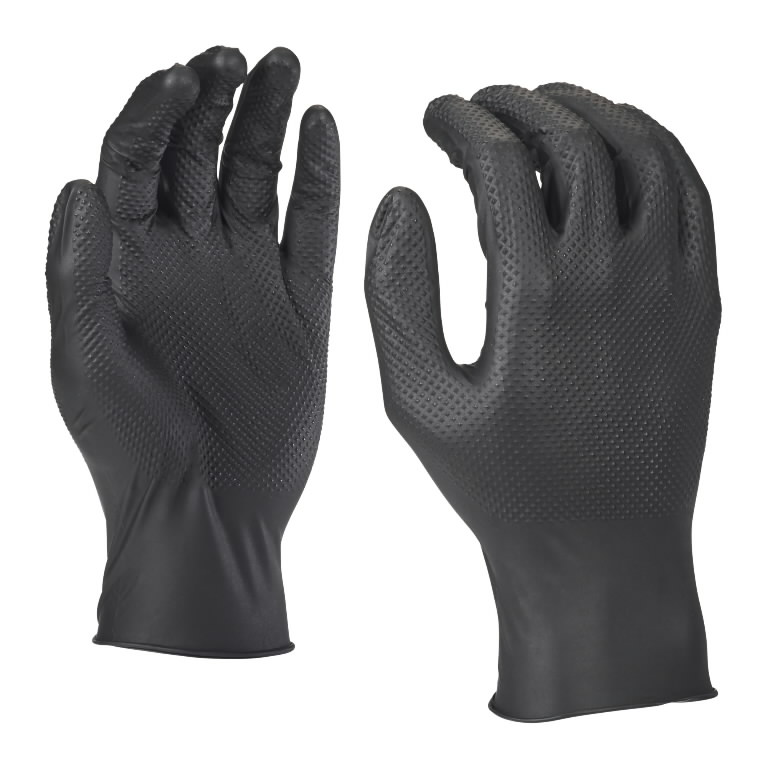 Disposable gloves, nitrile, black, 50 pcs/pack S/7 2.
