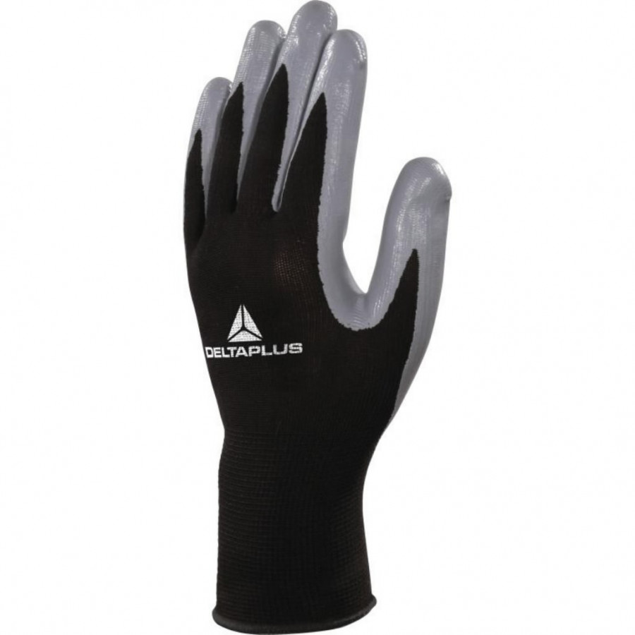 Polyester knitted glove, nitrile palm 10