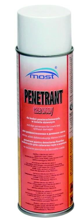 NDT Penetrant (red) RED 500ml (ex 8423709723), MOST - Inspection of welds