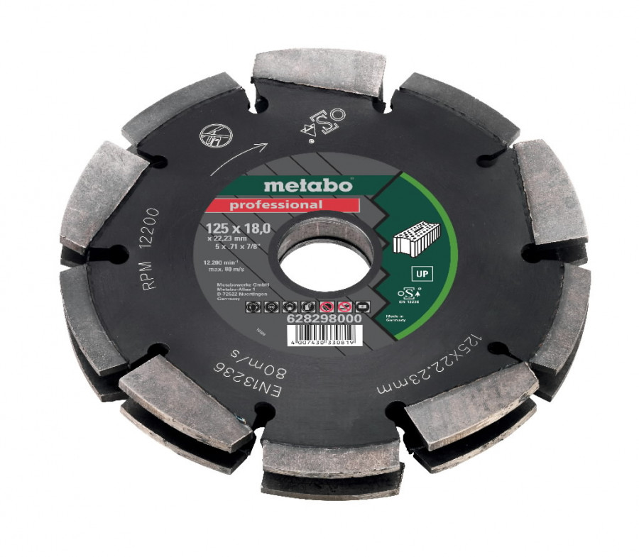 Deimantinis pjovimo diskas Dia-CD2 UP MFE 40 125x18/22.23mm, Metabo