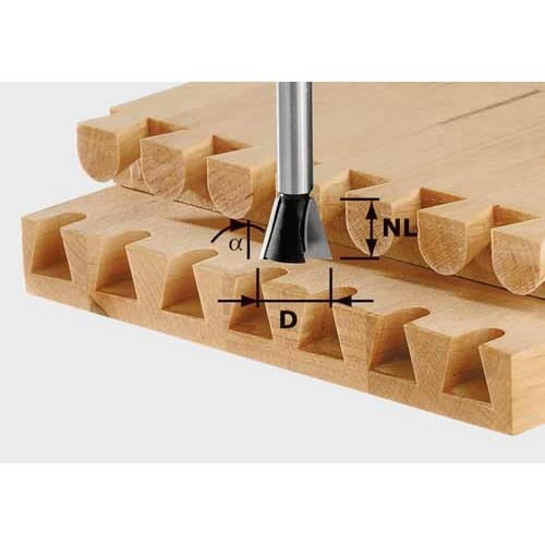 Kalasabafrees S8 D20/17/15°, võll 8 mm, Festool