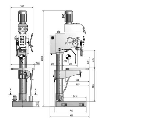 Drilling Machine OPTIdrill B 40GSM 400V, Optimum