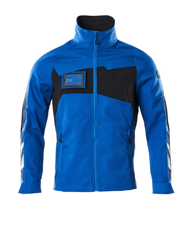 Workjacket Accelerate partly strech, azure blue/dark navy M, Mascot