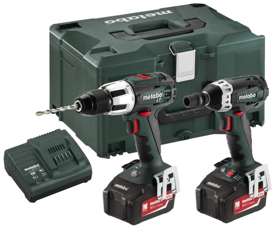 18V Combo set Impact drill SB 18 LT + Impact wrench SSD, Metabo 3,6