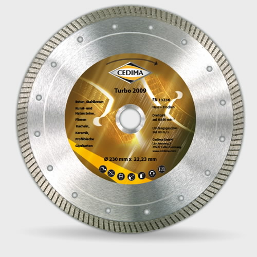 Deim. pjovimo diskas  250 mm TURBO 2009 25,4 1,8 x 10 