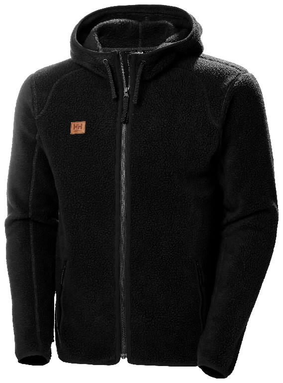 Džemperis fleece Heritage Pile, su gobtuvu, juoda XL