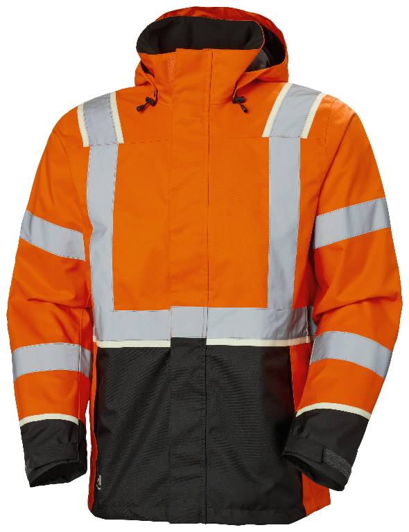 Shell jacket Uc-Me zip in, hi-viz CL3, orange/black 2XL