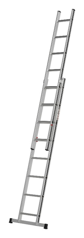 Combination ladder, 2x8 steps, 2,31/3,99m 70046, Alu-Pro