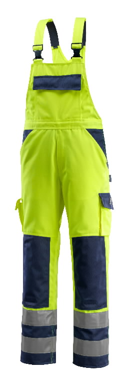 Рабочие брюки с лямками Barras, жёлтые/синие, 90C48, MASCOT