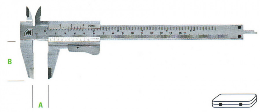  työntömitta 0-150 mm School type, Metrica