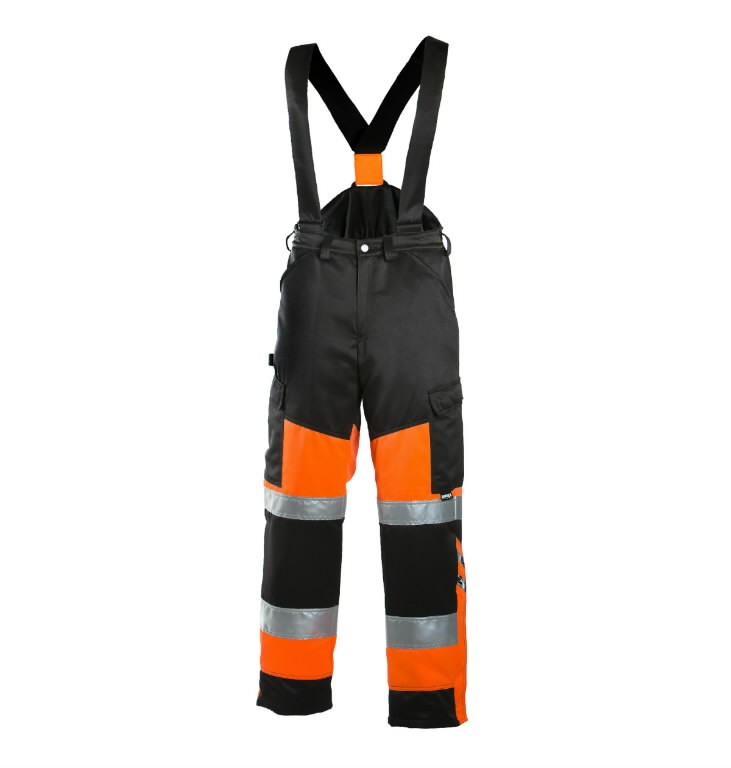 Hi-vis ziemas puskombinezons 6022, melns/oranžs, 54, Dimex