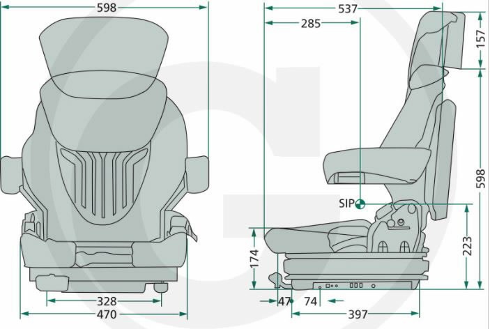 Seat GRAMMER MSG75-521, Granit