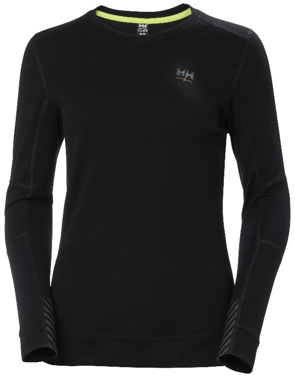 Apatiniai marškinėliai LIFA MERINO CREWNECK, moteriški,  juoda M