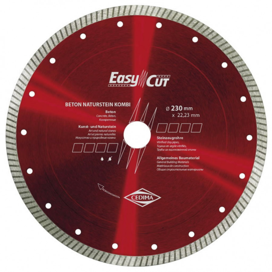 Deim. pjovimo diskas 250x1,8/25,4mm Beton Naturstei, Cedima