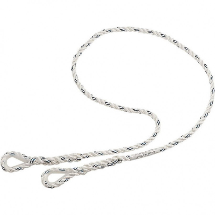Poliamido virvė 12 MM, L. 1,5 M su  2 kilpom  ir žiedais 