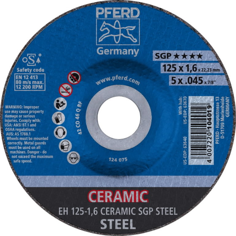 Metallilõikeketas SGP Ceramic Steel 125x1,6/22,23mm EH
