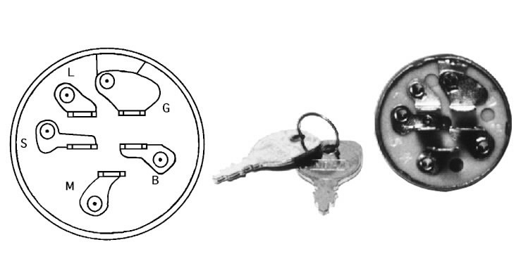 BBT SWITCH-KEY/SHUT OFF, 5-pin