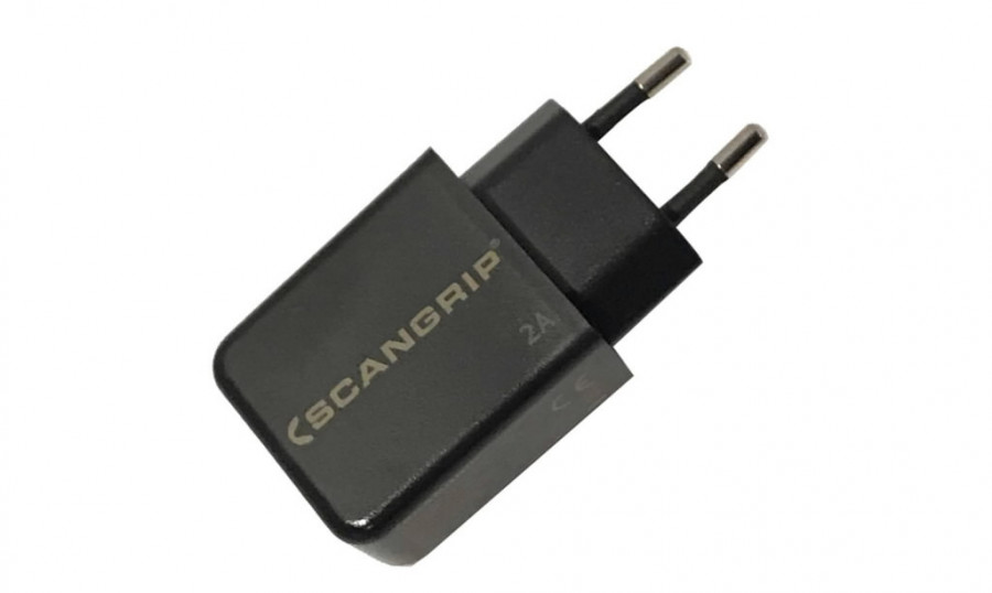 Laadija/USB adapter, juhtmeta, 2A, Scangrip