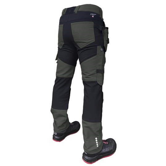 Kelnės  su kišenėmis dėklais Titan Flexpro, green C56, Pesso